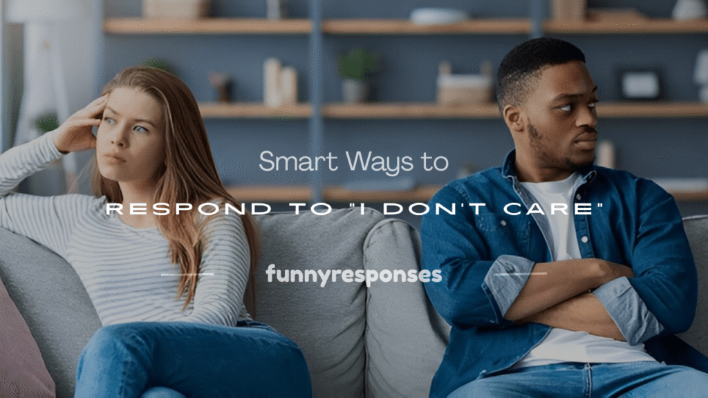 how to respond to i dont care