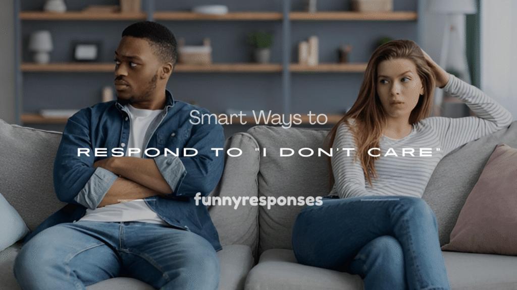 how to respond to i dont care