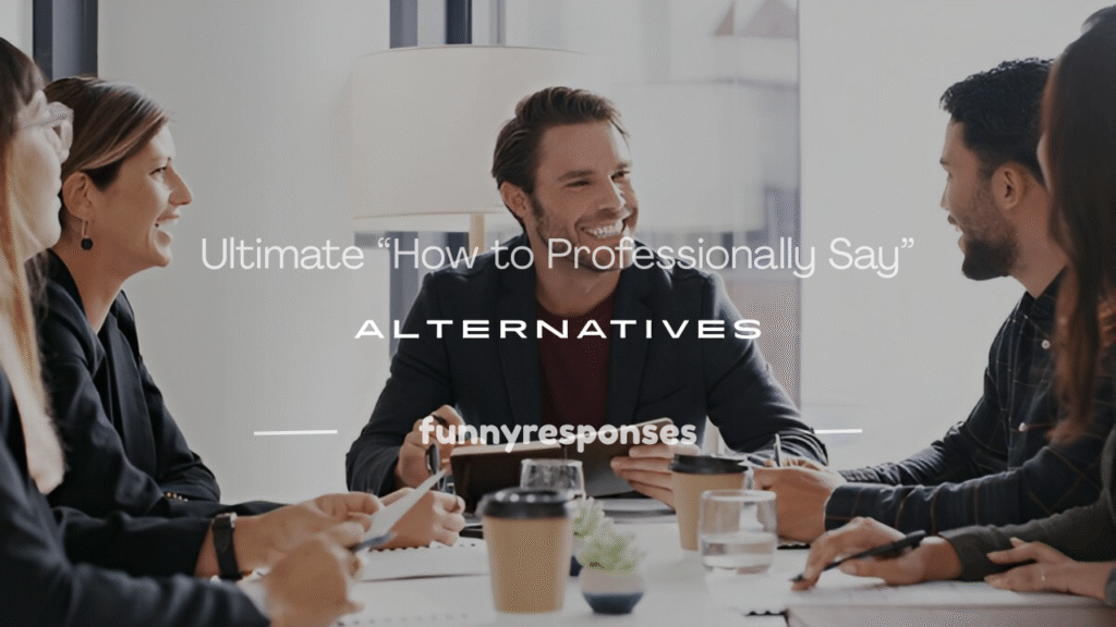 how to professionally say 